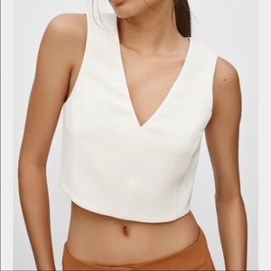 Wilfred Dauphine Sleeveless Vneck Crop Blouse